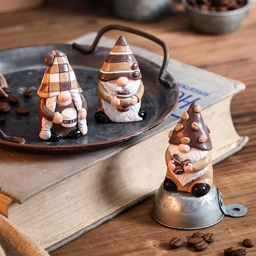 WODOHOLO Coffee Gnome Figurines - Ideal Coffee Bar Decor