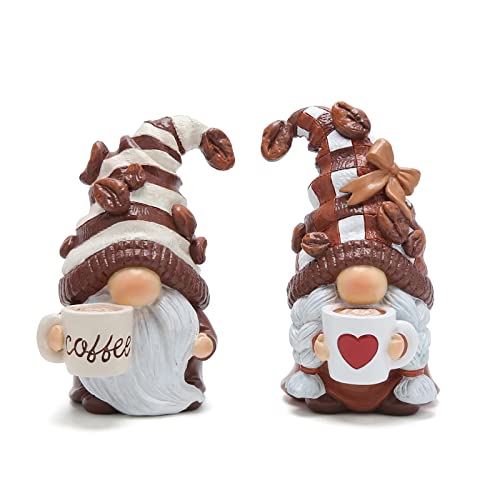 2PCS Coffee Gnomes Figurines - Nordic Decor for Home