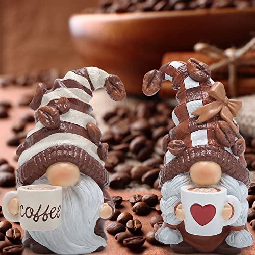 2PCS Coffee Gnomes Figurines - Nordic Decor for Home