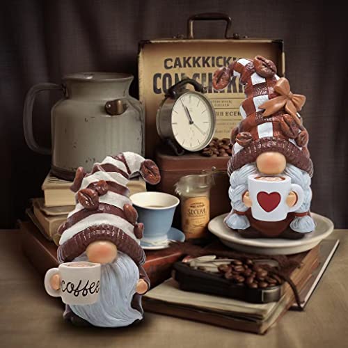 2PCS Coffee Gnomes Figurines - Nordic Decor for Home