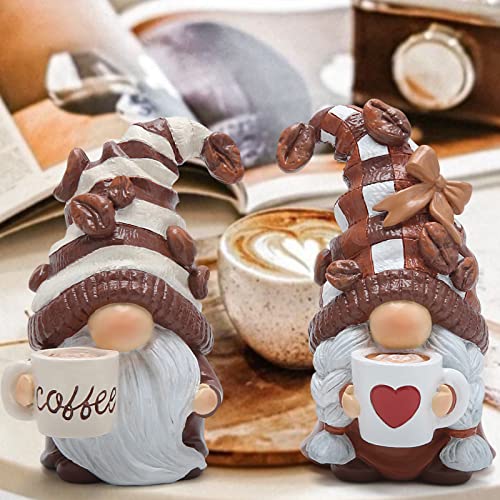 2PCS Coffee Gnomes Figurines - Nordic Decor for Home