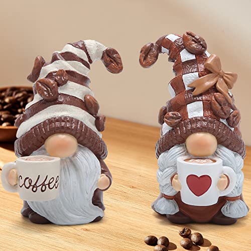 2PCS Coffee Gnomes Figurines - Nordic Decor for Home
