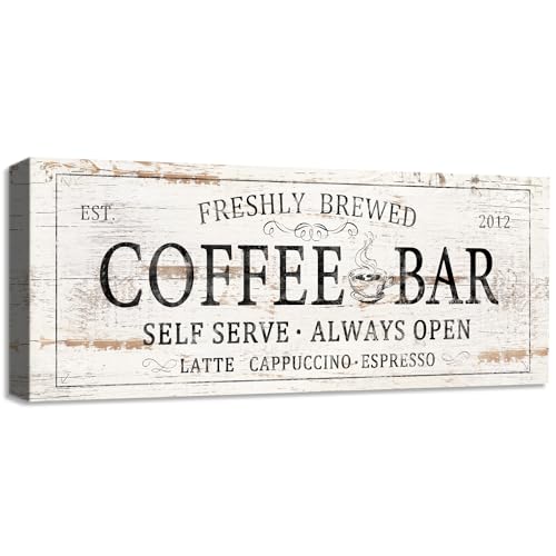 Rustic Kitchen Coffee Bar Sign for Cafe Lovers