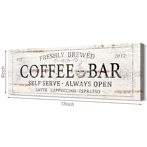 Rustic Kitchen Coffee Bar Sign for Cafe Lovers