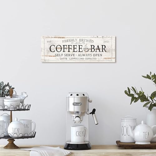 Rustic Kitchen Coffee Bar Sign for Cafe Lovers