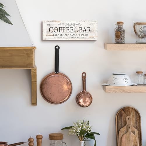Rustic Kitchen Coffee Bar Sign for Cafe Lovers
