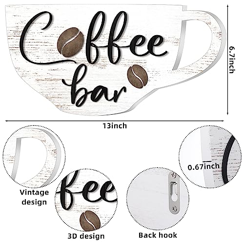 Rustic Wood Coffee Bar Sign for Boho Kitchen