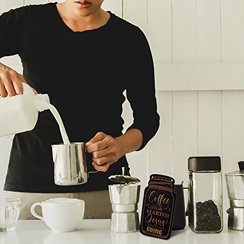 Rustic Wood Coffee Sign Set for Farmhouse Decor