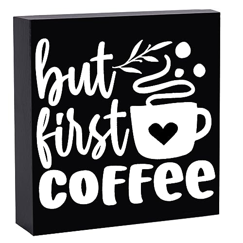 Rustic Coffee Bar Sign for Farmhouse Kitchen Decor