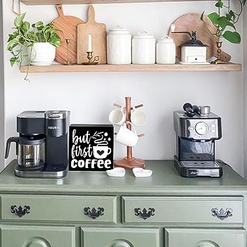Rustic Coffee Bar Sign for Farmhouse Kitchen Decor