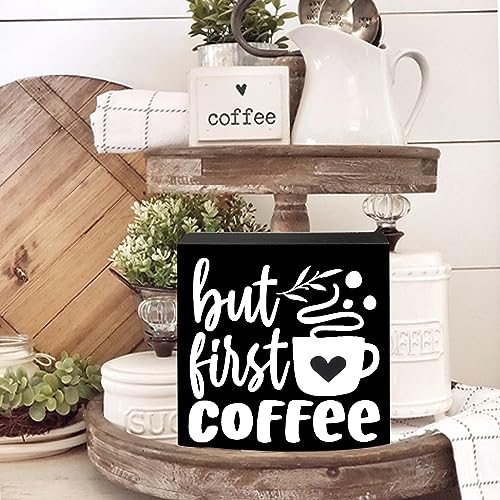 Rustic Coffee Bar Sign for Farmhouse Kitchen Decor