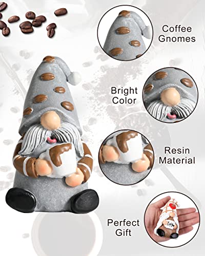 Coffee Gnomes Set - 2 Resin 4-inch Swedish Collectibles