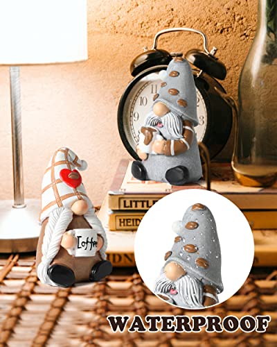 Coffee Gnomes Set - 2 Resin 4-inch Swedish Collectibles