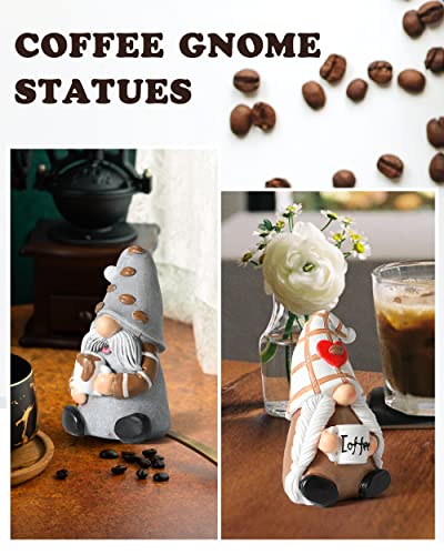 Coffee Gnomes Set - 2 Resin 4-inch Swedish Collectibles