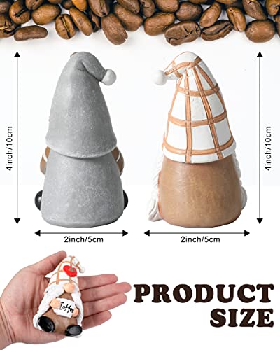 Coffee Gnomes Set - 2 Resin 4-inch Swedish Collectibles
