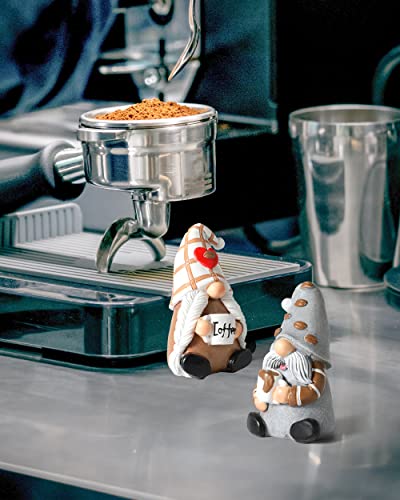 Coffee Gnomes Set - 2 Resin 4-inch Swedish Collectibles