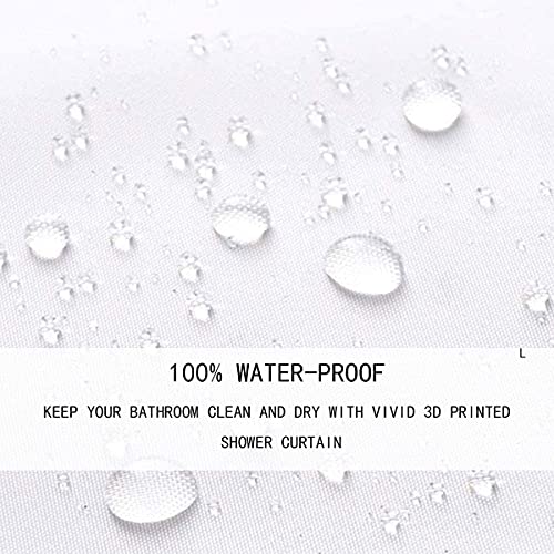 Cartoon Coffee Gnome Print Shower Curtain for Coffee Lovers