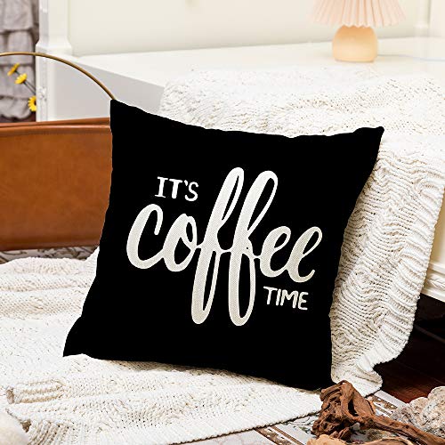 Ogiselestyle Coffee Time Motivational Throw Pillow Case