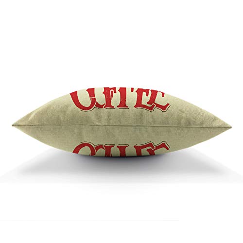HGOD DESIGNS Coffee Pillow Cover, Funny Coffee Cup