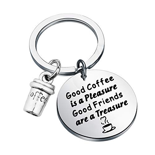 Coffee Lover Keychain: Barista Gifts, Friendship Jewelry