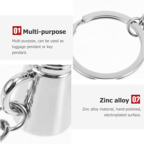 6Pcs Coffee Charm Keychain Set, Miniature Novelty Gift