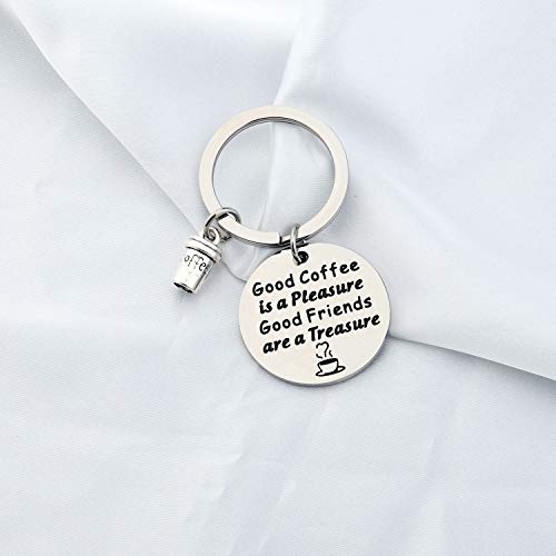 Coffee Lover Keychain: Barista Gifts, Friendship Jewelry