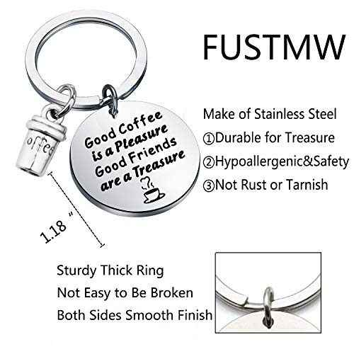 Coffee Lover Keychain: Barista Gifts, Friendship Jewelry