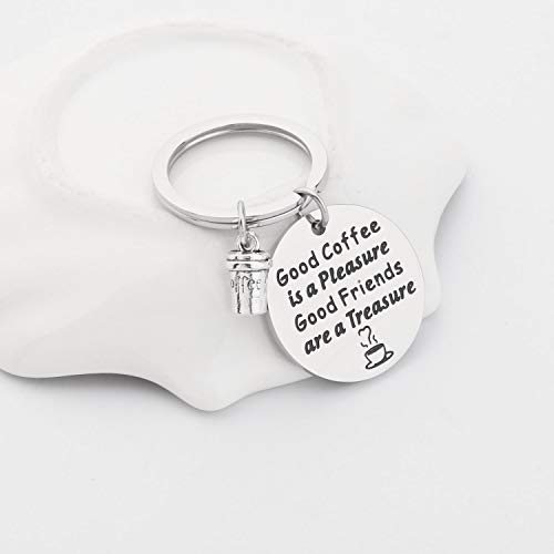 Coffee Lover Keychain: Barista Gifts, Friendship Jewelry