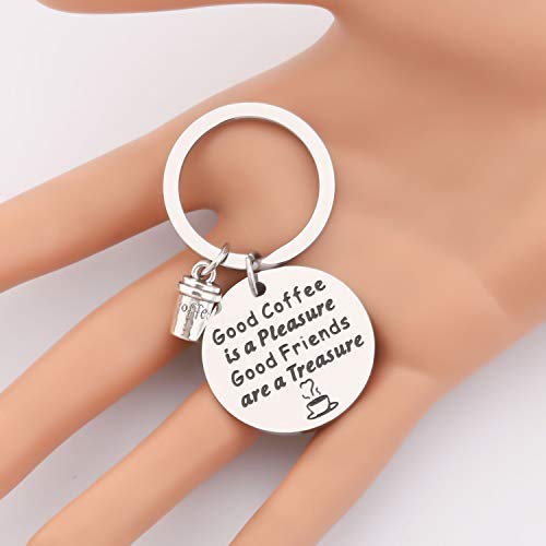 Coffee Lover Keychain: Barista Gifts, Friendship Jewelry