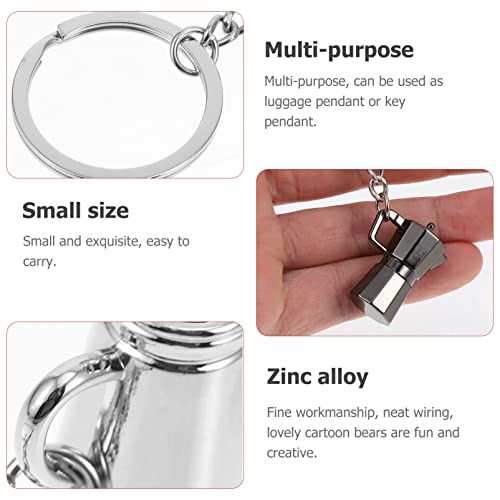 6Pcs Coffee Charm Keychain Set, Miniature Novelty Gift