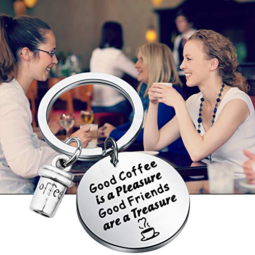 Coffee Lover Keychain: Barista Gifts, Friendship Jewelry
