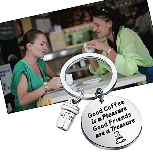 Coffee Lover Keychain: Barista Gifts, Friendship Jewelry