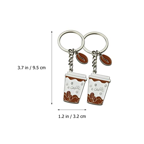 Coffee Lover Keychain Pendant Set, 6 Pcs Mug Charm
