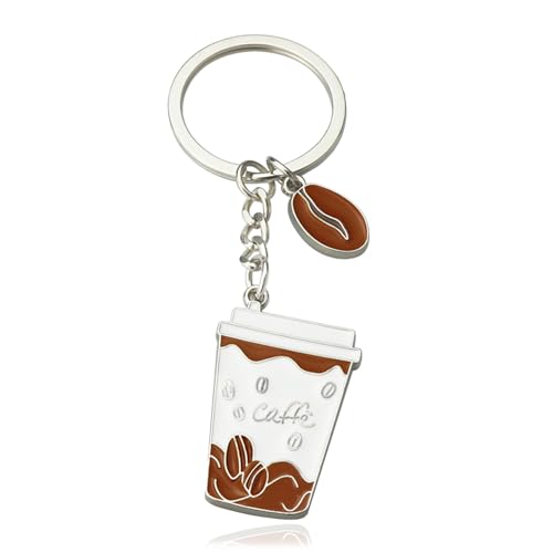 Coffee-themed Keychain Accessories for Women - Animal Charms