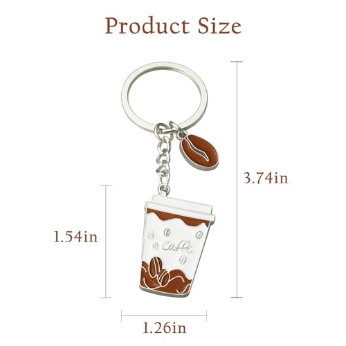 Coffee-themed Keychain Accessories for Women - Animal Charms