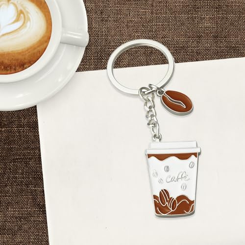 Coffee-themed Keychain Accessories for Women - Animal Charms