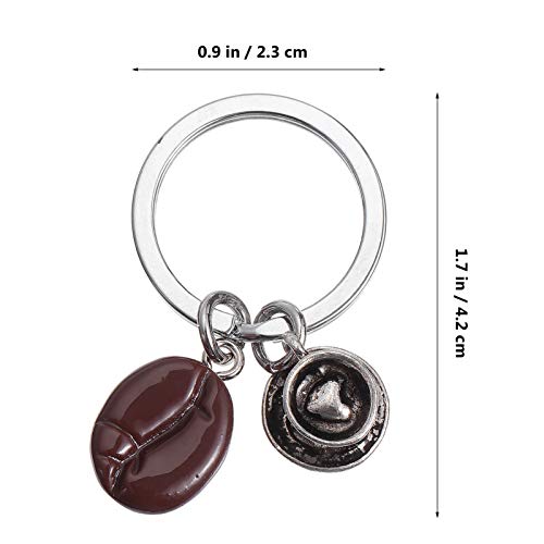 3 Cute Coffee Bean Keychain Bag Charms