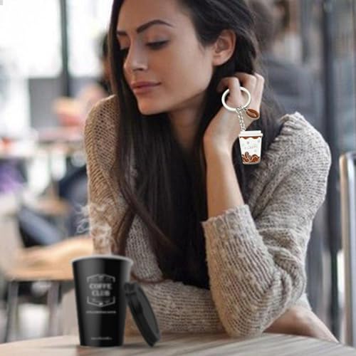 Coffee-themed Keychain Accessories for Women - Animal Charms