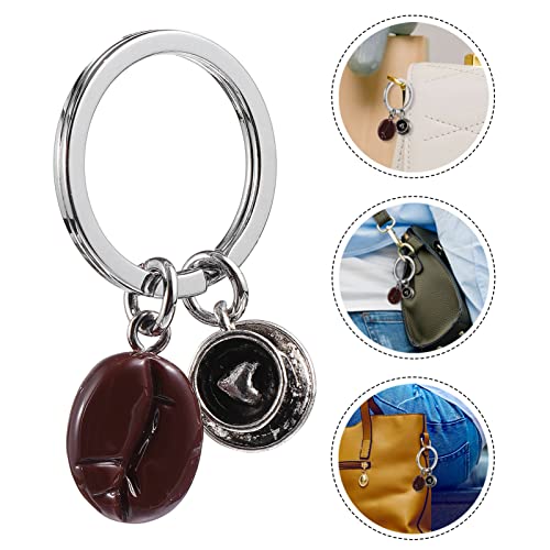 3 Cute Coffee Bean Keychain Bag Charms
