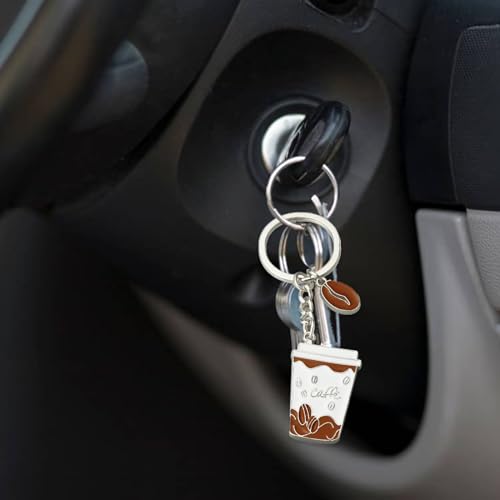 Coffee-themed Keychain Accessories for Women - Animal Charms