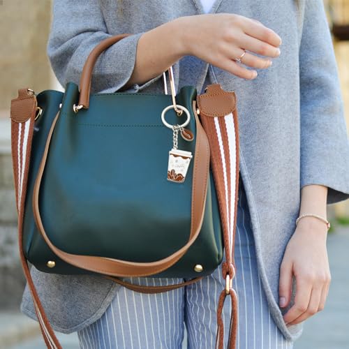 Coffee-themed Keychain Accessories for Women - Animal Charms