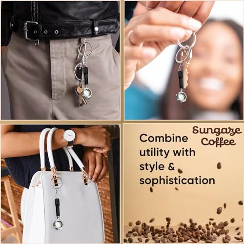 Stainless Steel Mini Barista Portafilter Keychain, Espresso Lover