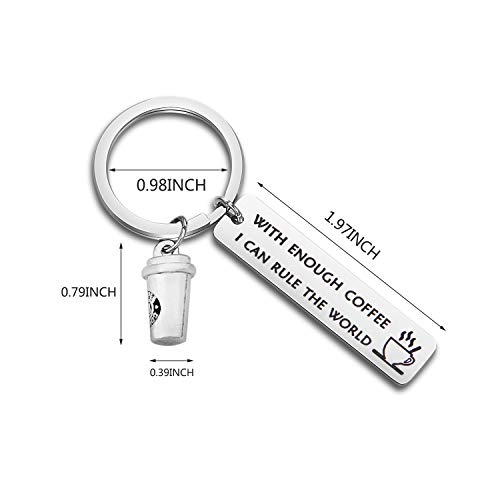 Empowering Coffee Lover Keychain for Coworker Boss