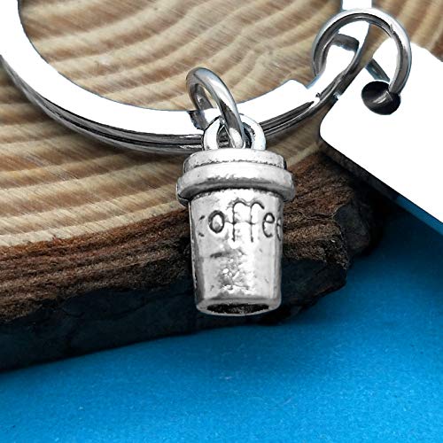 Coffee Lover Keychain: Rule The World Design Gift