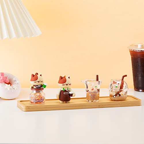 HONYJOOM Coffee Bean Cat Keychain for Women Men