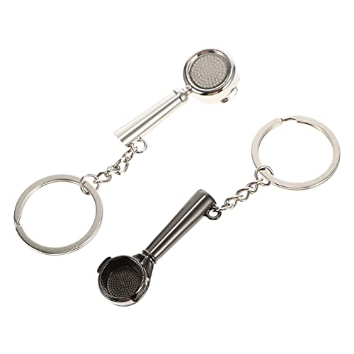 2pcs Coffee Series Keychain Novelty Keyring for Barista