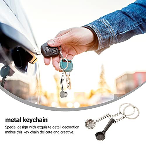 2pcs Coffee Series Keychain Novelty Keyring for Barista
