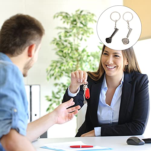 2pcs Coffee Series Keychain Novelty Keyring for Barista