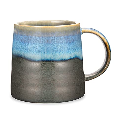 Handmade Pottery 15 oz Coffee Mug, Microwave Safe