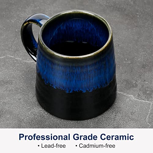 Handmade Pottery 15 oz Coffee Mug, Microwave Safe